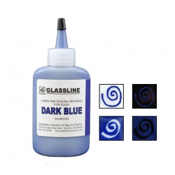 Glassline - farba do fusingu - ciemno niebieska
