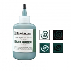 Glassline - farba do fusingu - ciemno zielona