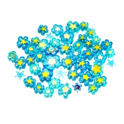 Koraliki Millefiori 100g "niebieskie kwiatki"