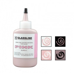 Glassline - farba do fusingu - różowa