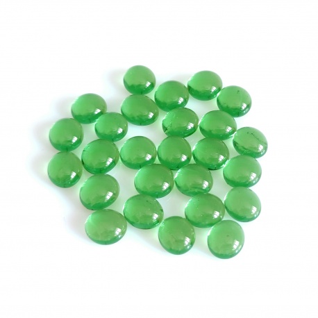 Kaboszony małe - oczka szklane 105 zielone, 200g